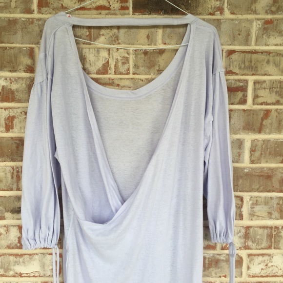 Free People Open Back Lilac Boho High Low Dress L - Picture 3 of 12